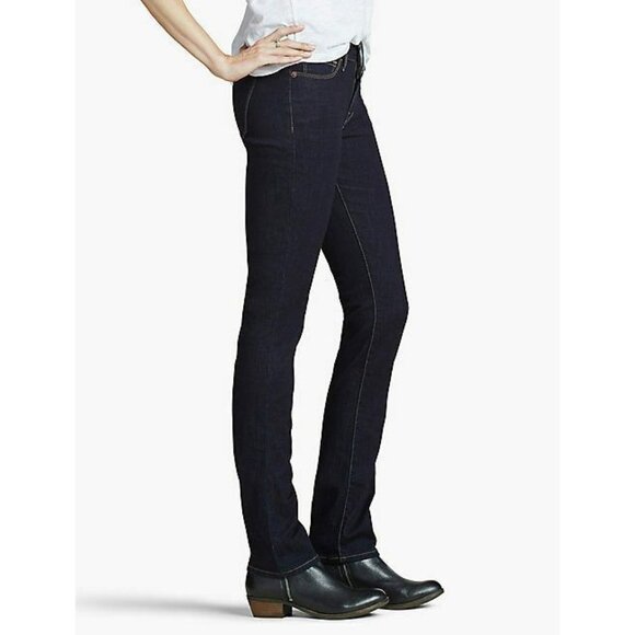 Lucky Brand Brooke Straight Mid Rise New Castle Stretch Jeans 7W12664 Size 00/24 - Picture 2 of 3